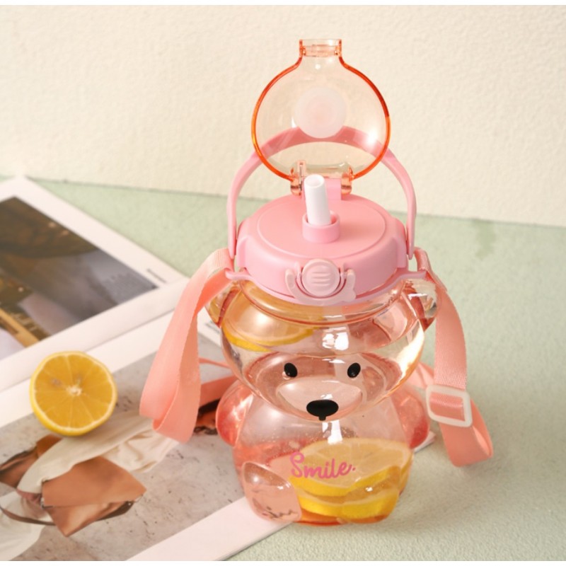 Butelka na wodę z uchwytem SWEET BEAR VIOLET 1000 ML BD26 - obrazek 4