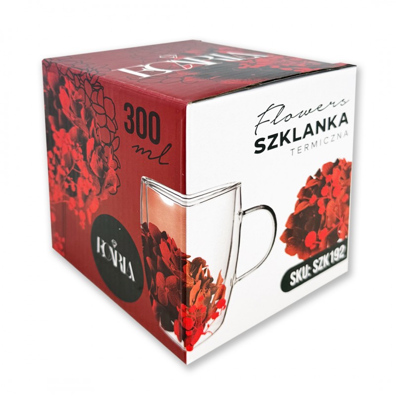 Szklanka termiczna z kwiatami w środku 300ml 1szt SZK192 - obrazek 4