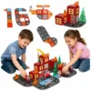 Klocki magnetyczne konstrukcyjne 3D straż pożarna 2 samochody 92 elementy