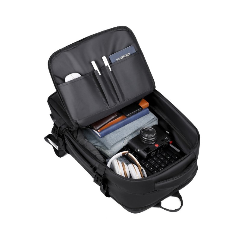 Plecak podróżny, kabinowy do samolotu, wodoodporny, wejście USB 42x28x21cm PL182 - obrazek 5