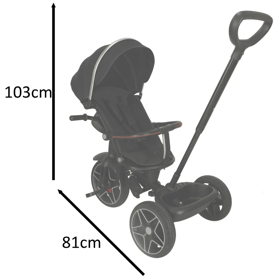 Rowerek trójkołowy TRIKE FIX Elite 2w1 rower spacerówka 6w1 czarny - obrazek 12