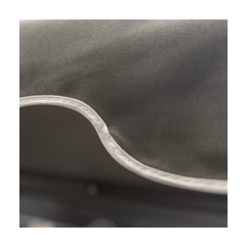 Huśtawka ogrodowa 3-osobowa z baldachimem i 2 poduszkami, czarna HO01CZ - obrazek 5