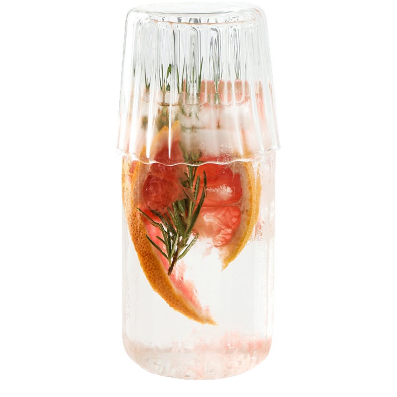 Karafka z falowanymi ściankami 510ml i pokrywką- szklanką 220 ml KARR02 - obrazek 6