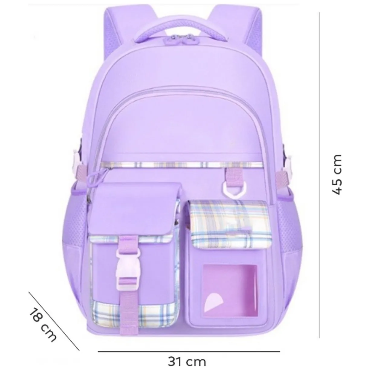 Plecak PATTERN kratka sweet szkolny uniwersalny, kieszonki PL162FIO - obrazek 3