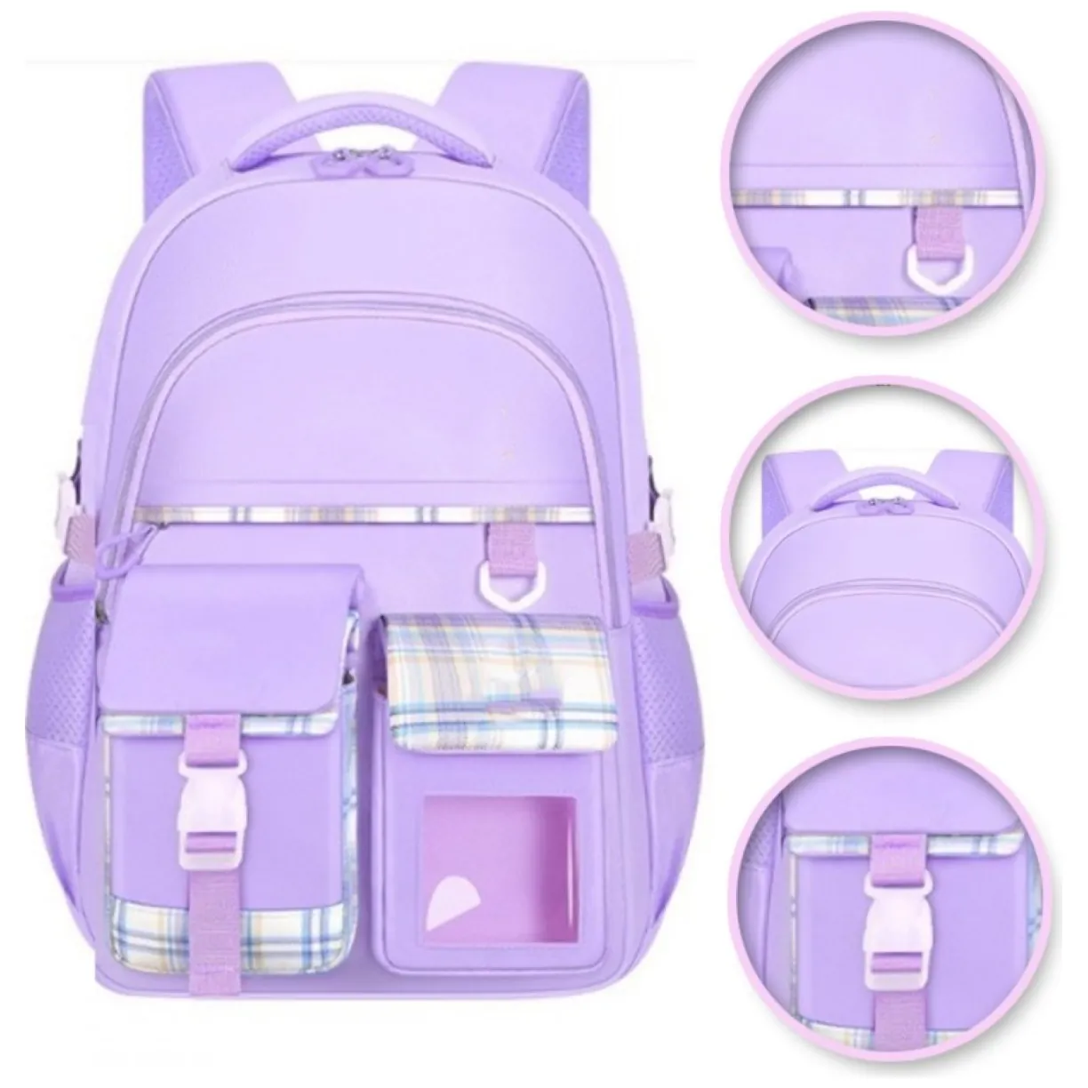 Plecak PATTERN kratka sweet szkolny uniwersalny, kieszonki PL162FIO