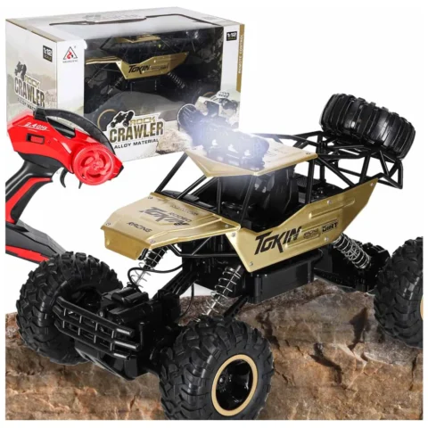 Samochód zdalnie sterowany na pilota RC Rock Crawler 1:12 4WD METAL złoty
