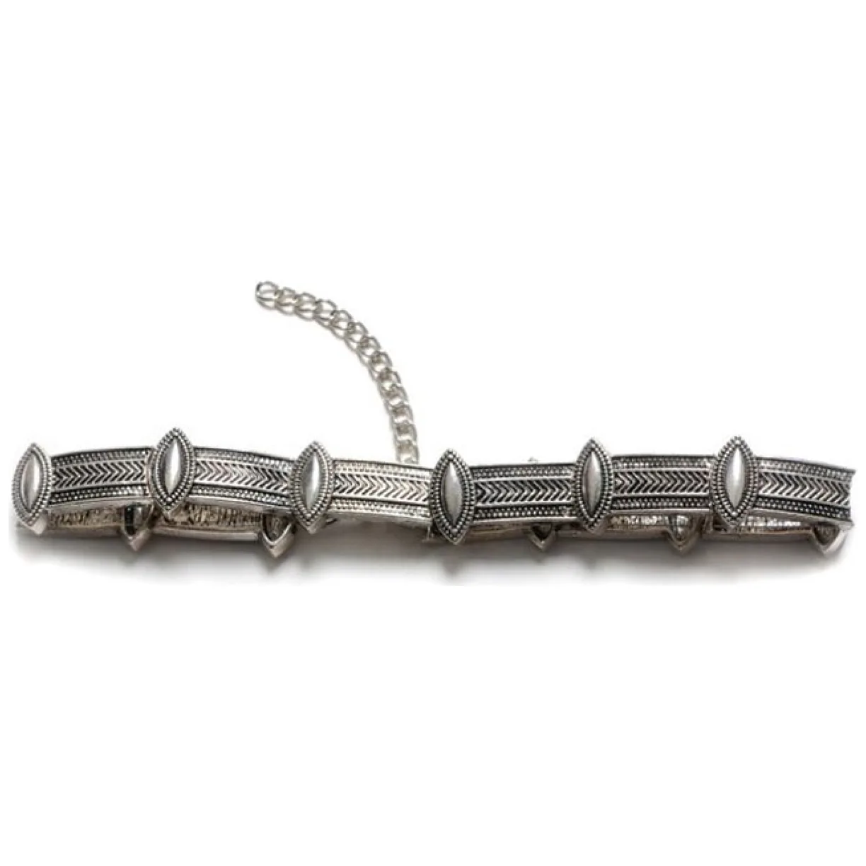 NASZYJNIK CHOKER METAL, BOHO, GRUBY - obrazek 4
