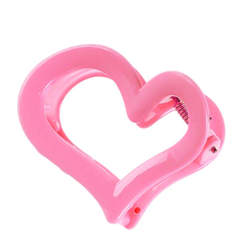 Spinka klamra do włosów XL serce fuksja 6,5x6cm SP364F - obrazek 2