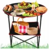 Stolik stół turystyczny składany przenośny kempingowy z pokrowcem 72 cm x 72 cm