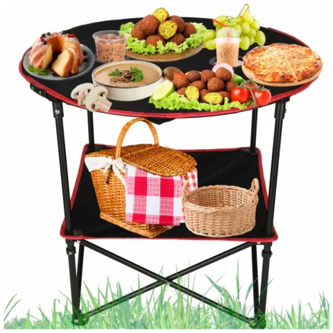 Stolik stół turystyczny składany przenośny kempingowy z pokrowcem 72 cm x 72 cm