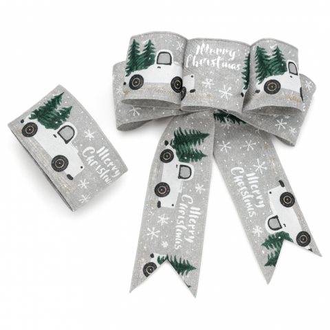 Taśma świąteczna, wstążka do kokard na prezent Boże Narodzenie 5cm x 5m KSN72