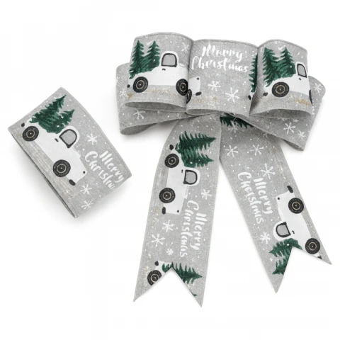 Taśma świąteczna, wstążka do kokard na prezent Boże Narodzenie 5cm x 5m KSN72