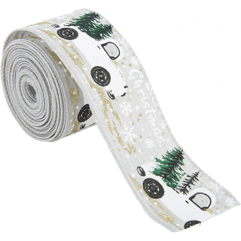 Taśma świąteczna, wstążka do kokard na prezent Boże Narodzenie 5cm x 5m KSN72 - obrazek 7