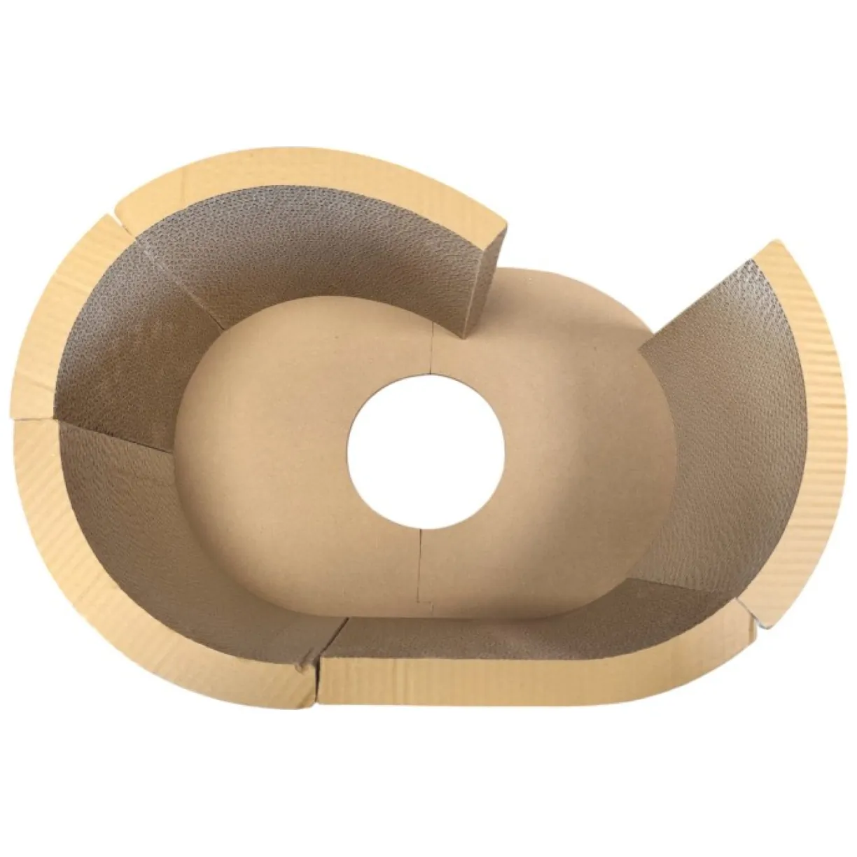 Tekturowy drapak dla kota, budka, domek, legowisko - 57 x 39,5 x 25 cm - obrazek 7