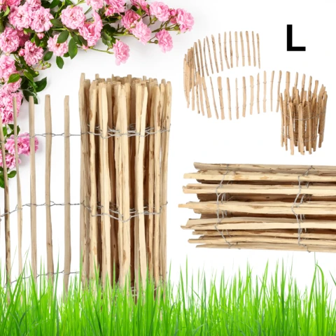 Płotek ogrodowy LESZCZYNOWY, obrzeża łupanka długość 5m, wys. 100cm OA04WZ2