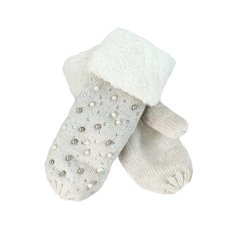 RĘKAWICZKI PEARLS BEŻOWE REK48BE