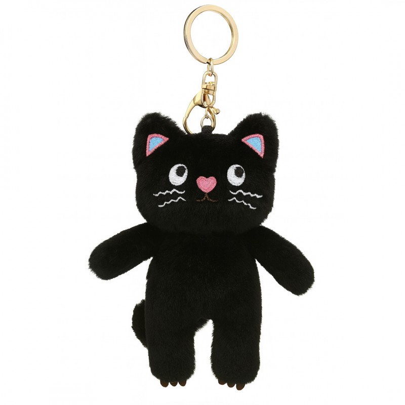 Brelok do kluczy pluszowy kotek czarny BRL396CZ