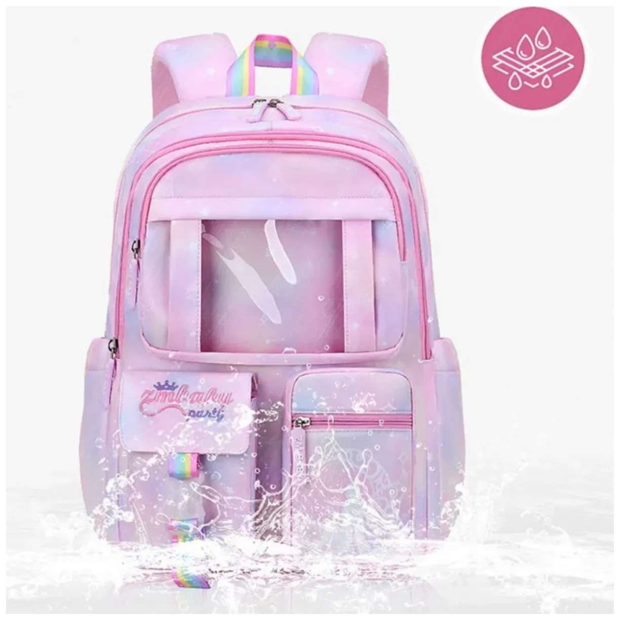 Plecak RAINBOW sweet szkolny uniwersalny kieszonki z maskotką PL159FIO - obrazek 3