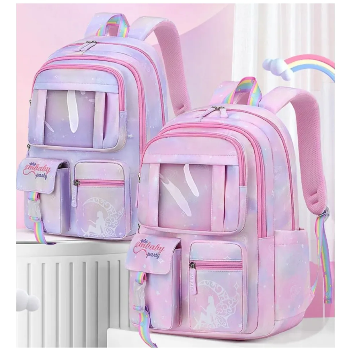 Plecak RAINBOW sweet szkolny uniwersalny kieszonki z maskotką PL159FIO - obrazek 5