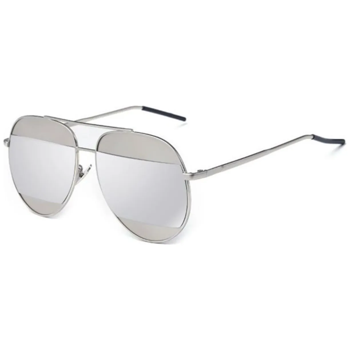 OKULARY LUSTRZANE AVIATORY - SREBRNE - obrazek 2