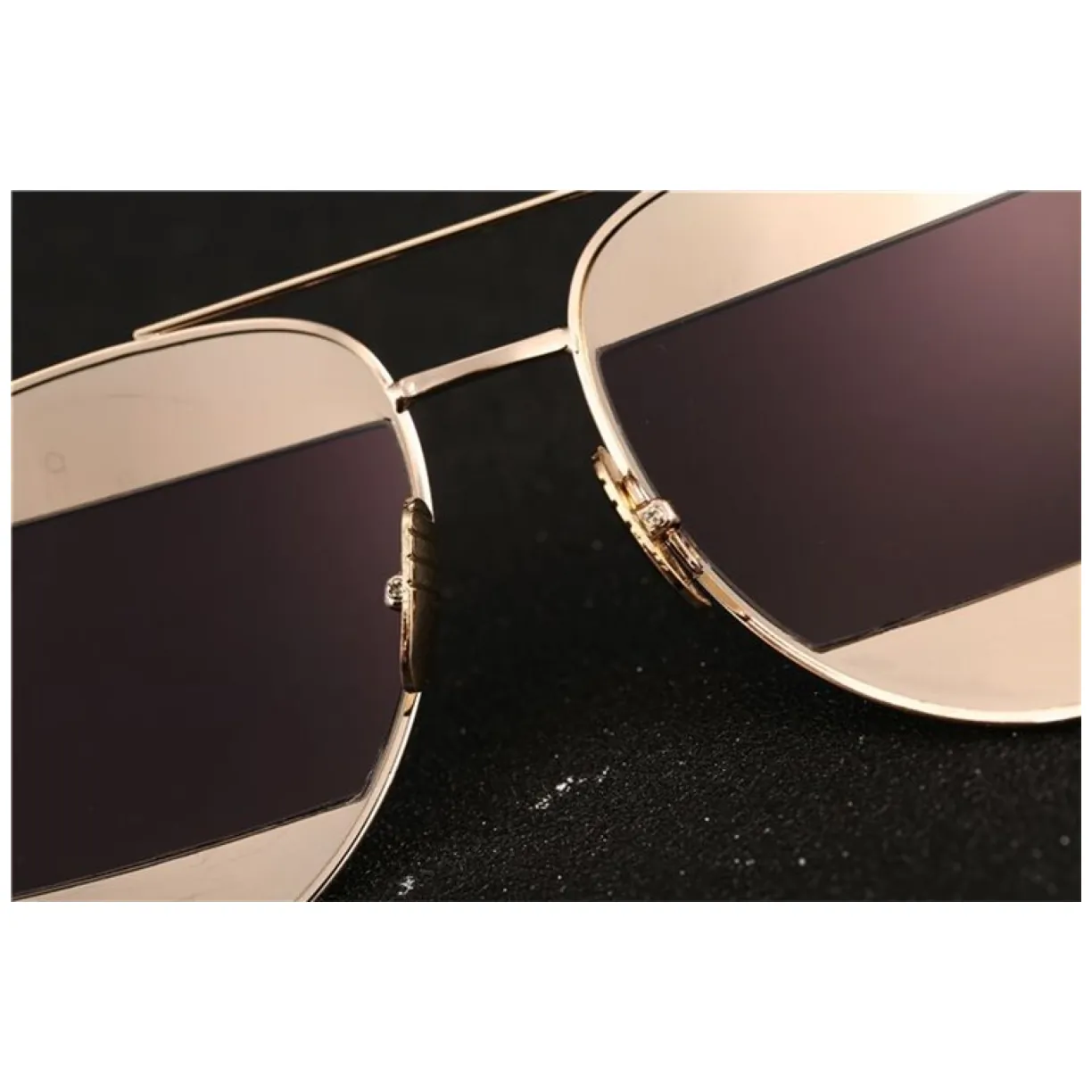 OKULARY LUSTRZANE AVIATORY - SREBRNE - obrazek 7