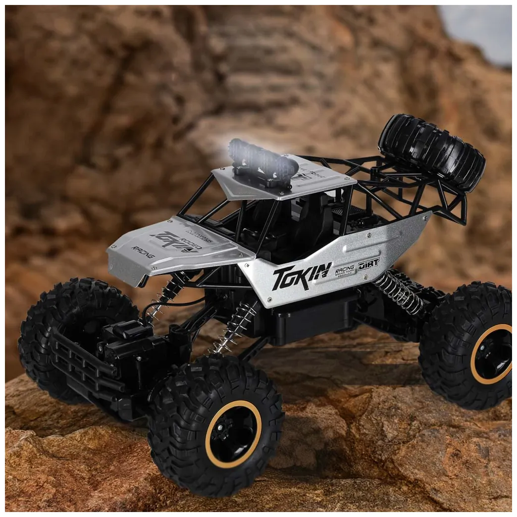 Zdalnie sterowany samochód terenowy RC Rock Crawler 4x4 metal 1:12 srebrny - obrazek 11