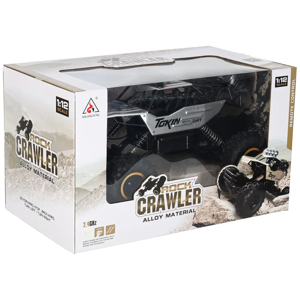 Zdalnie sterowany samochód terenowy RC Rock Crawler 4x4 metal 1:12 srebrny - obrazek 13
