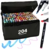 Markery dwustronne mazaki alkoholowe w etui 204 + podstawka
