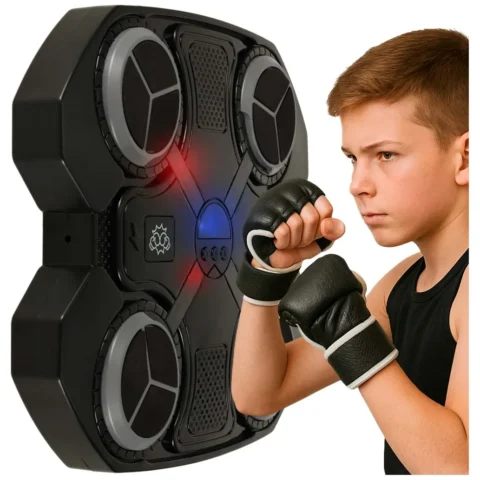 Tarcza bokserska treningowa na ścianę trenażer muzyka Bluetooth LED USB
