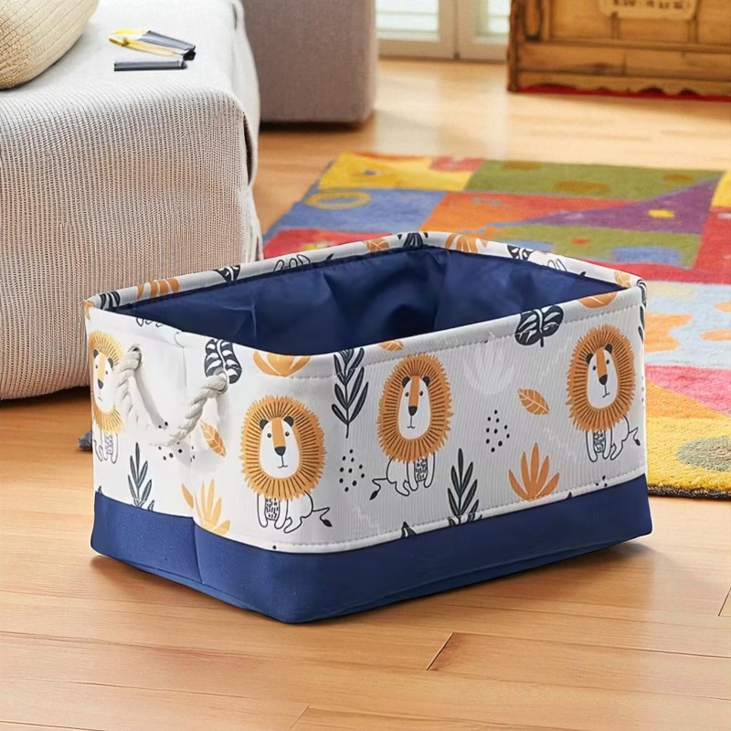 Pojemnik na zabawki kosz, organizer lwy 30х40х22cm - OR114 - obrazek 3