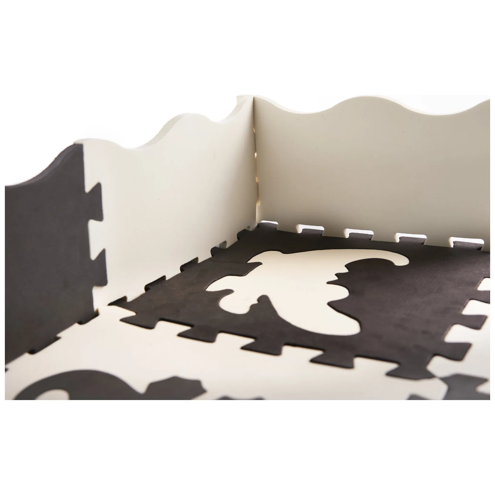 Miękka mata piankowa puzzle czarna edukacyjna 25 elementów dla dzieci - obrazek 4