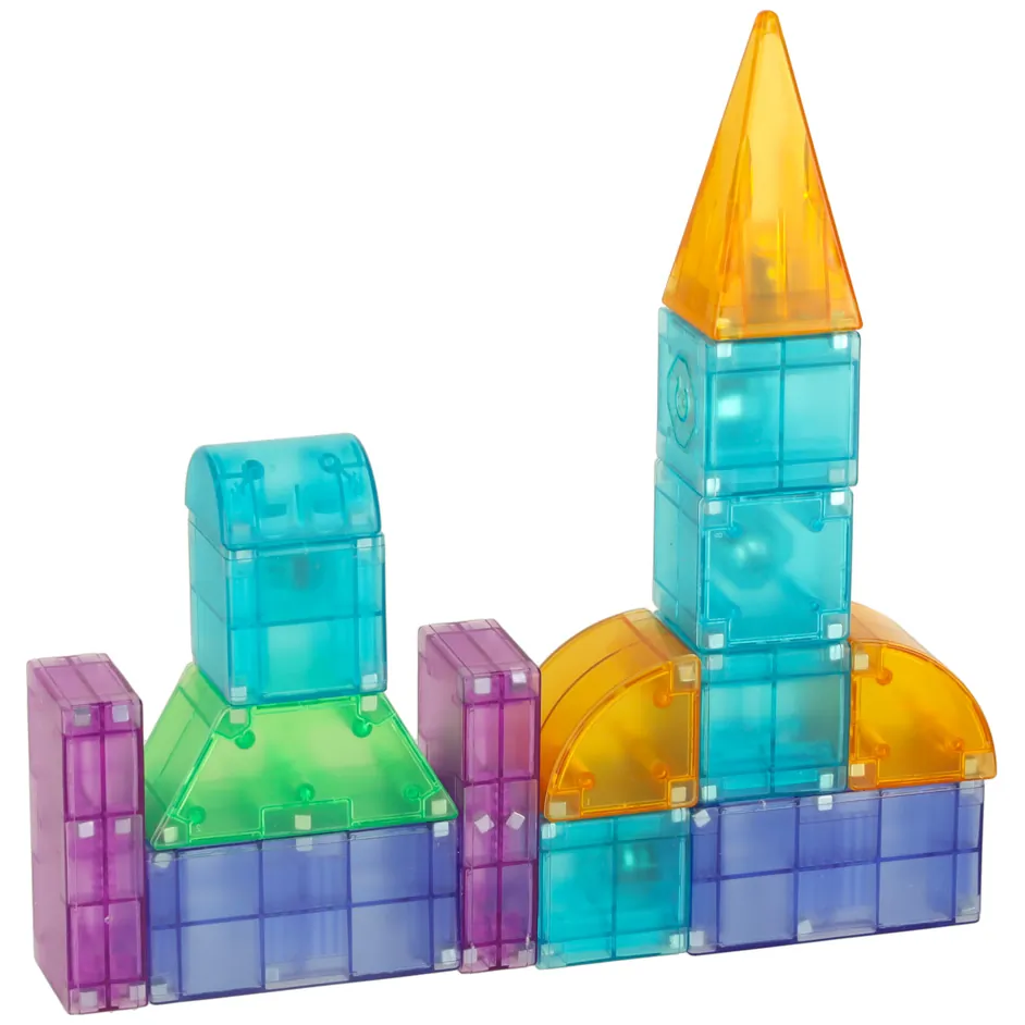 Klocki magnetyczne świecące konstrukcyjne 3D 64 el. dla dzieci - obrazek 5