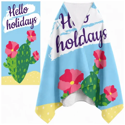 Ręcznik plażowy prostokątny HELLO HOLIDAYS 150x70