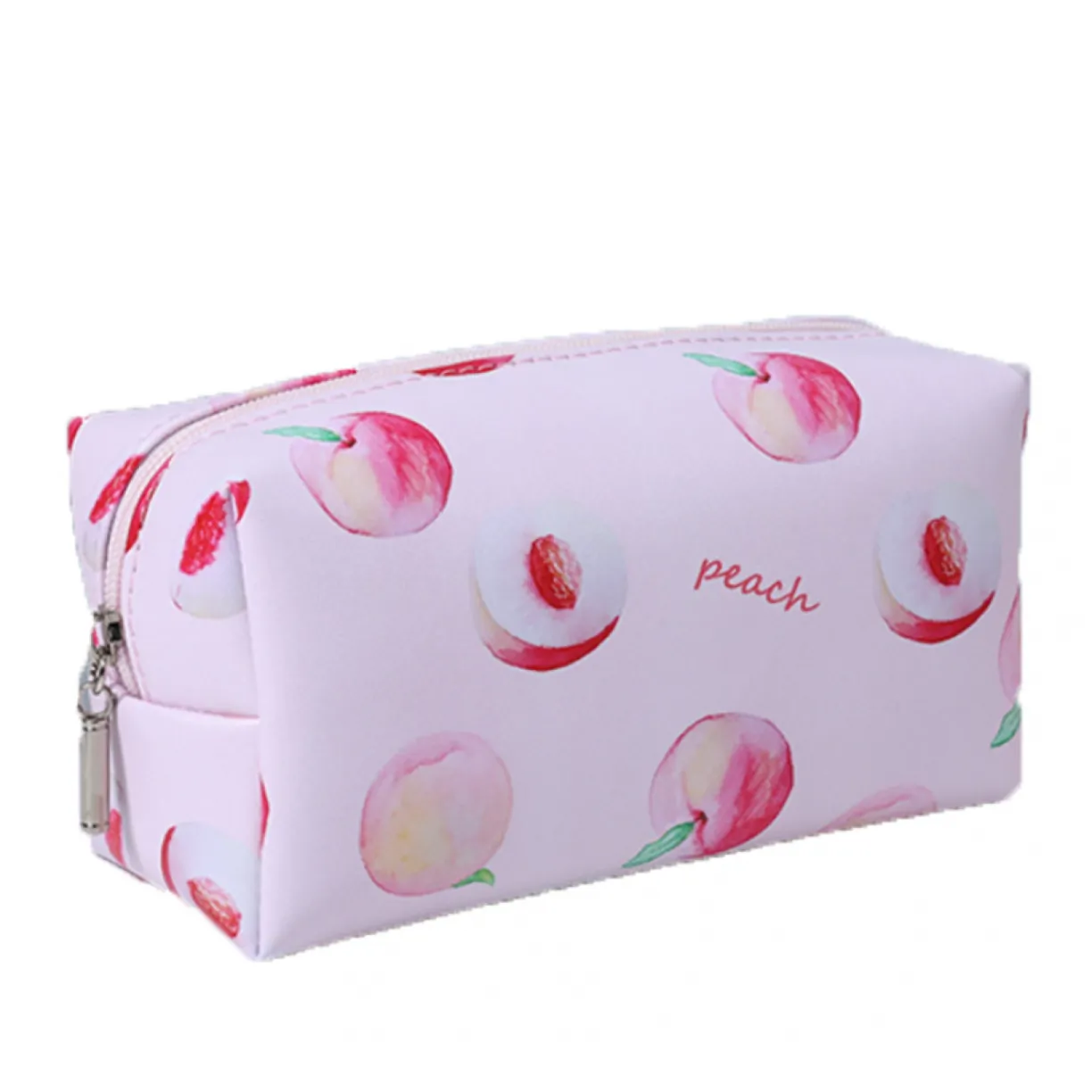 Folding oblong cosmetic bag peach KS77