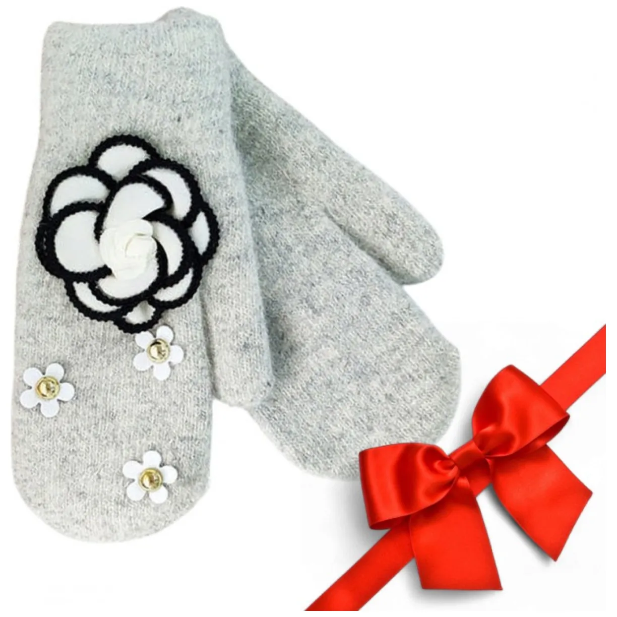 RĘKAWICZKI CUTE REK109 szare