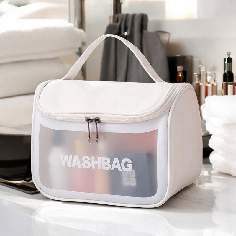 Kosmetyczka rozkładana WASHBAG kuferek biały KS46B - obrazek 2