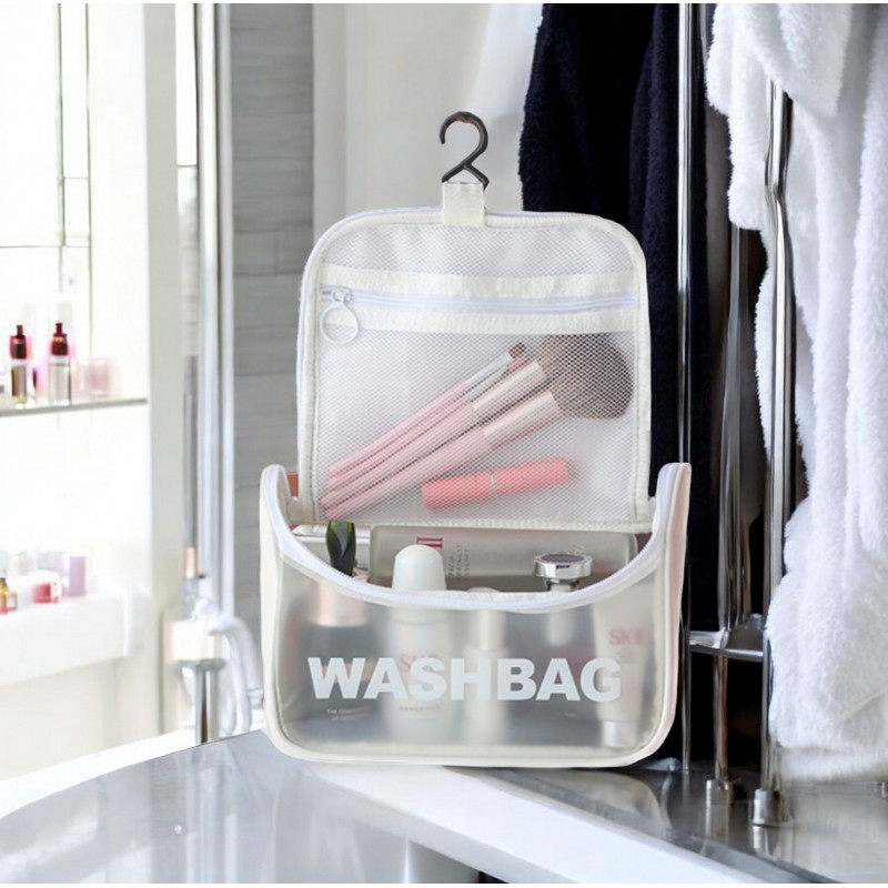 Kosmetyczka rozkładana WASHBAG kuferek biały KS46B - obrazek 3