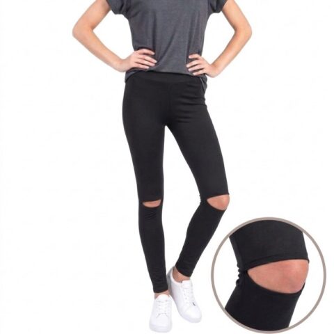 Sportowe Legginsy Fitness Trening Czarne M LEG19M