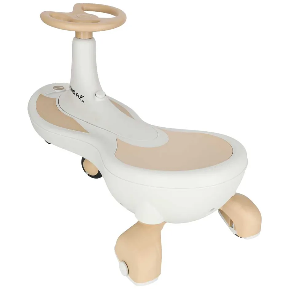Jeździk grawitacyjny z muzyką i świecącymi kołami LED - beżowy, 76 cm - obrazek 6