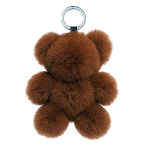 Brelok do kluczy, futrzany Miś brązowy BRL370