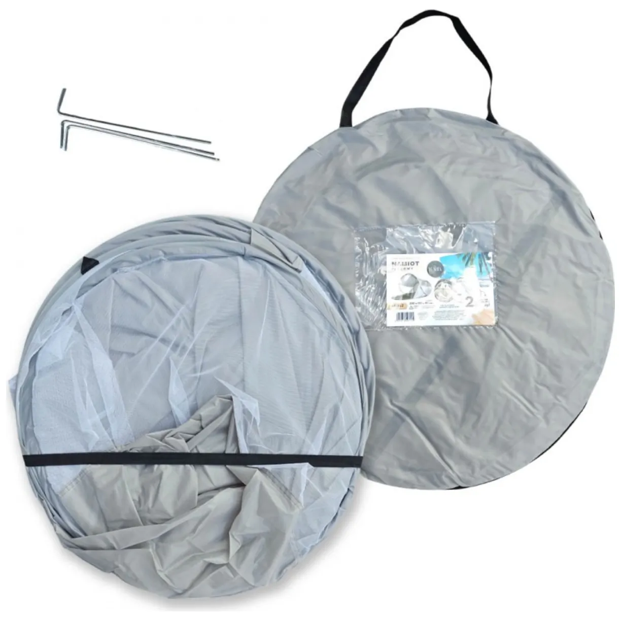 Namiot plażowy, przewiewny parawan, składany w pokrowcu 200x120cm AR15SZ - obrazek 7