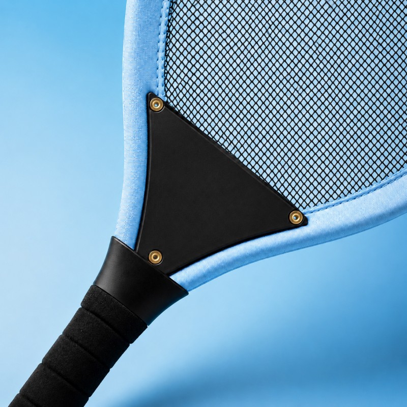 Zestaw rakietek z siateczką do odbijania, tenis badminton, 2 paletki, lotka i piłeczka AR18 - obrazek 4