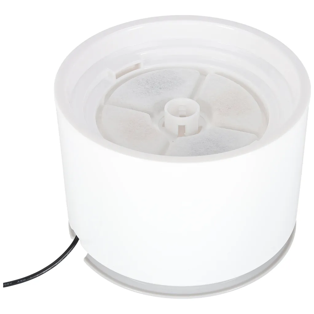 Automatyczne poidełko fontanna dla psa kota z filtrem LED USB 2,4 l biała - obrazek 6