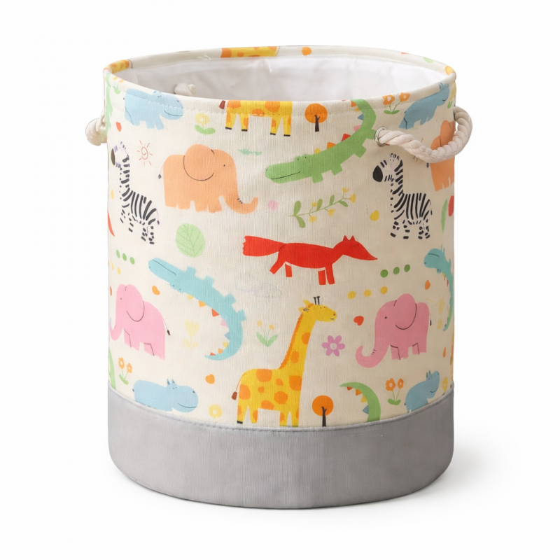 Pojemnik na zabawki kosz, worek na pranie, organizer zwierzątka 40x35cm OR113 - obrazek 2