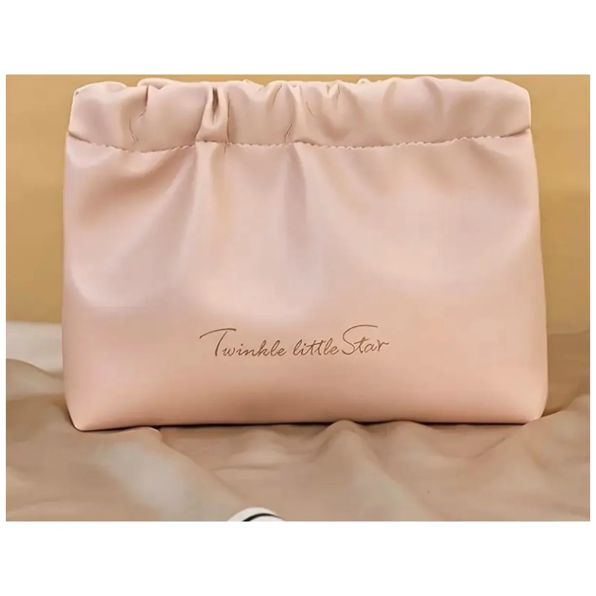 Różowa kosmetyczka z ekoskóry organizer na kosmetyki M 16x12 cm - obrazek 5