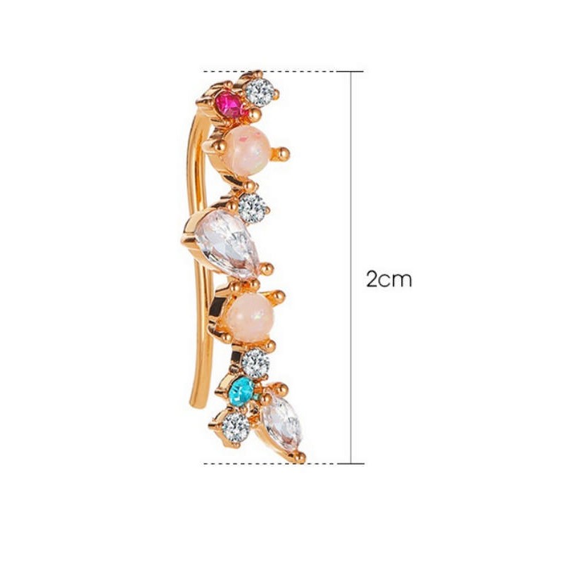 KOLCZYK NAUSZNICA KOLOROWA KRYSZTAŁKI K1504Z - obrazek 2