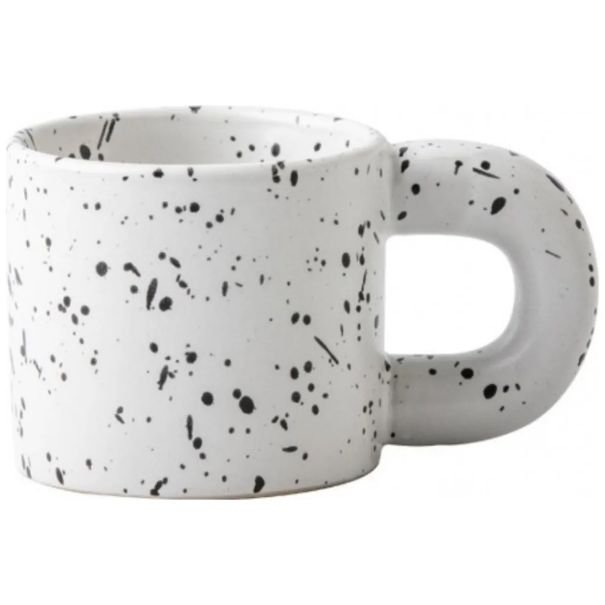 Ceramiczny, nakrapiany kubek z uchem 300 ml Matowy CUP19 - obrazek 2