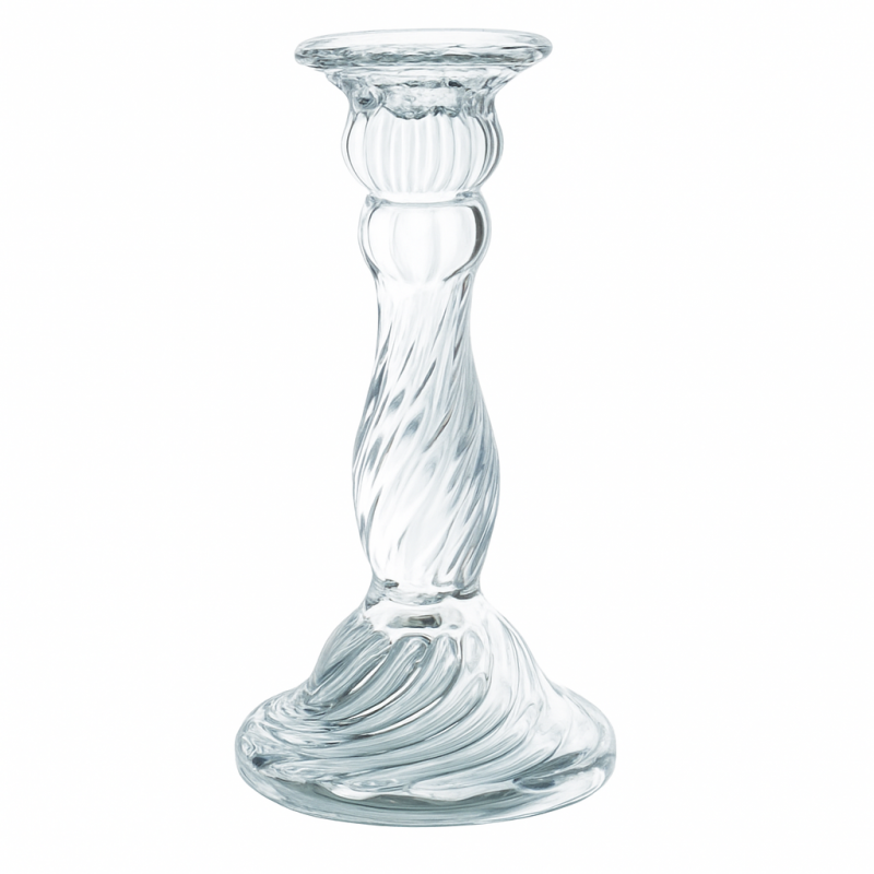Świecznik dekoracyjny, szklany Glamour 16,5 cm - SW16 - obrazek 2