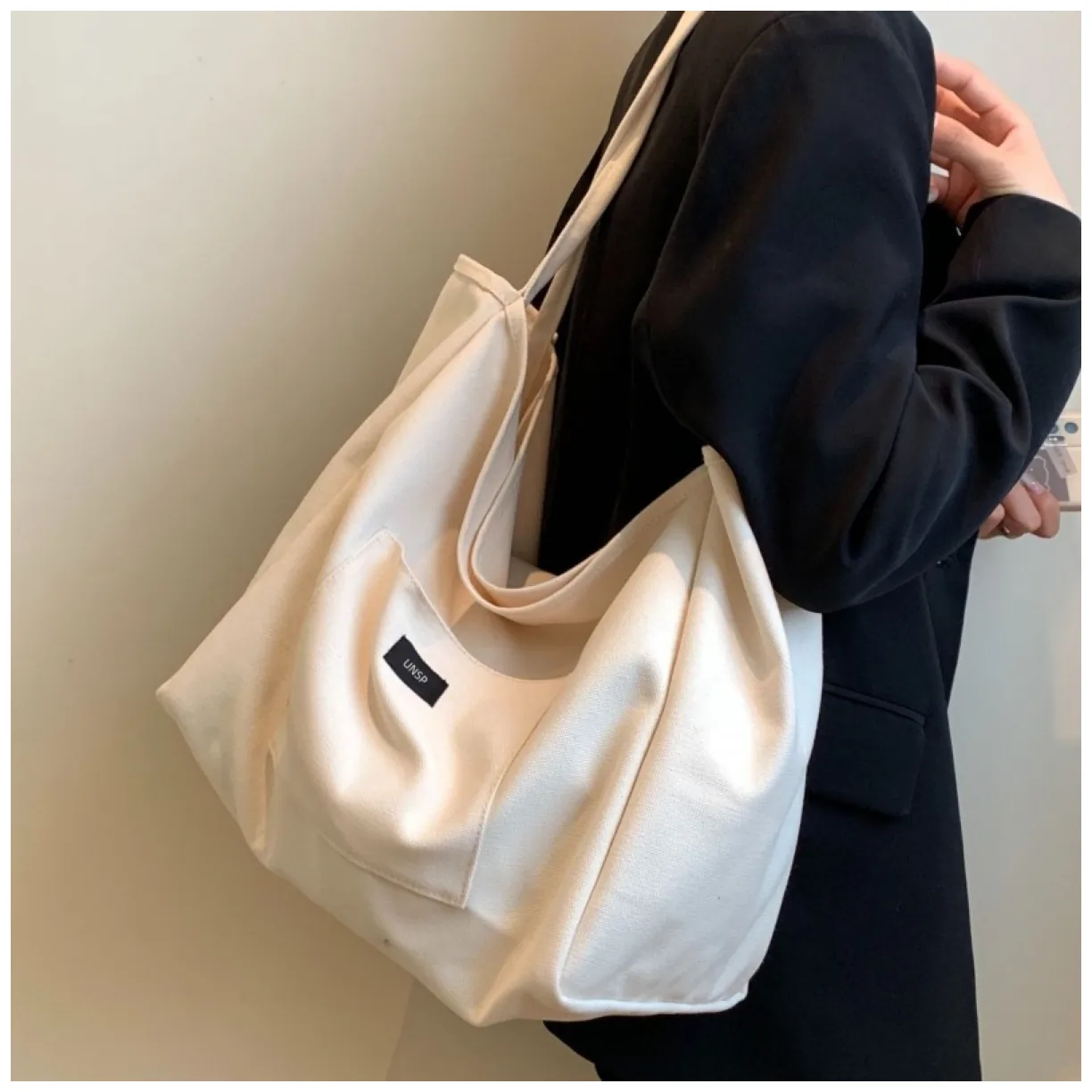 Torba materiałowa minimalistyczna duża TP15K - obrazek 4