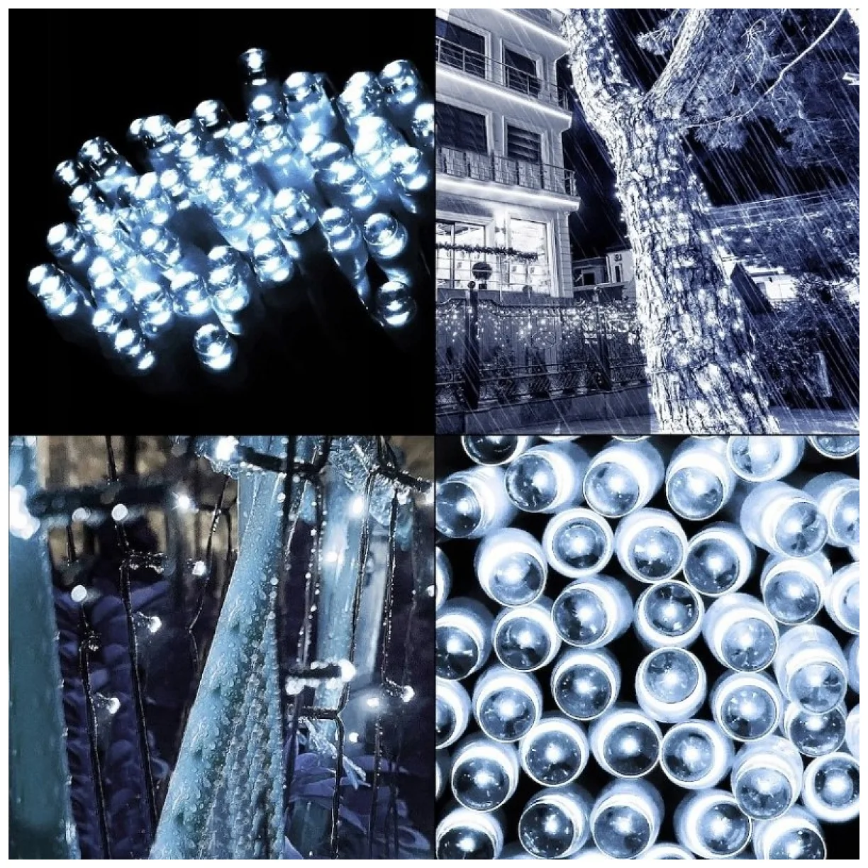 Światełka lampki wewnętrzne/zewnętrzne 1000 LED Białe - obrazek 3